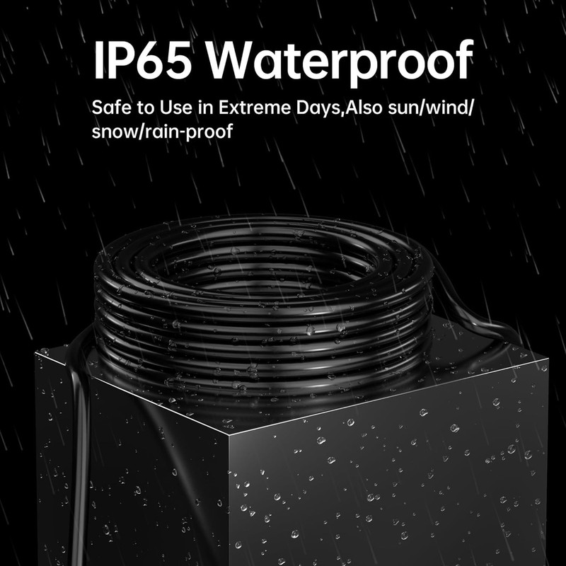 Advanced Waterproof 60 ft 3-Prong Extension Cord for Outdoor Use - 13A/1625W gallery