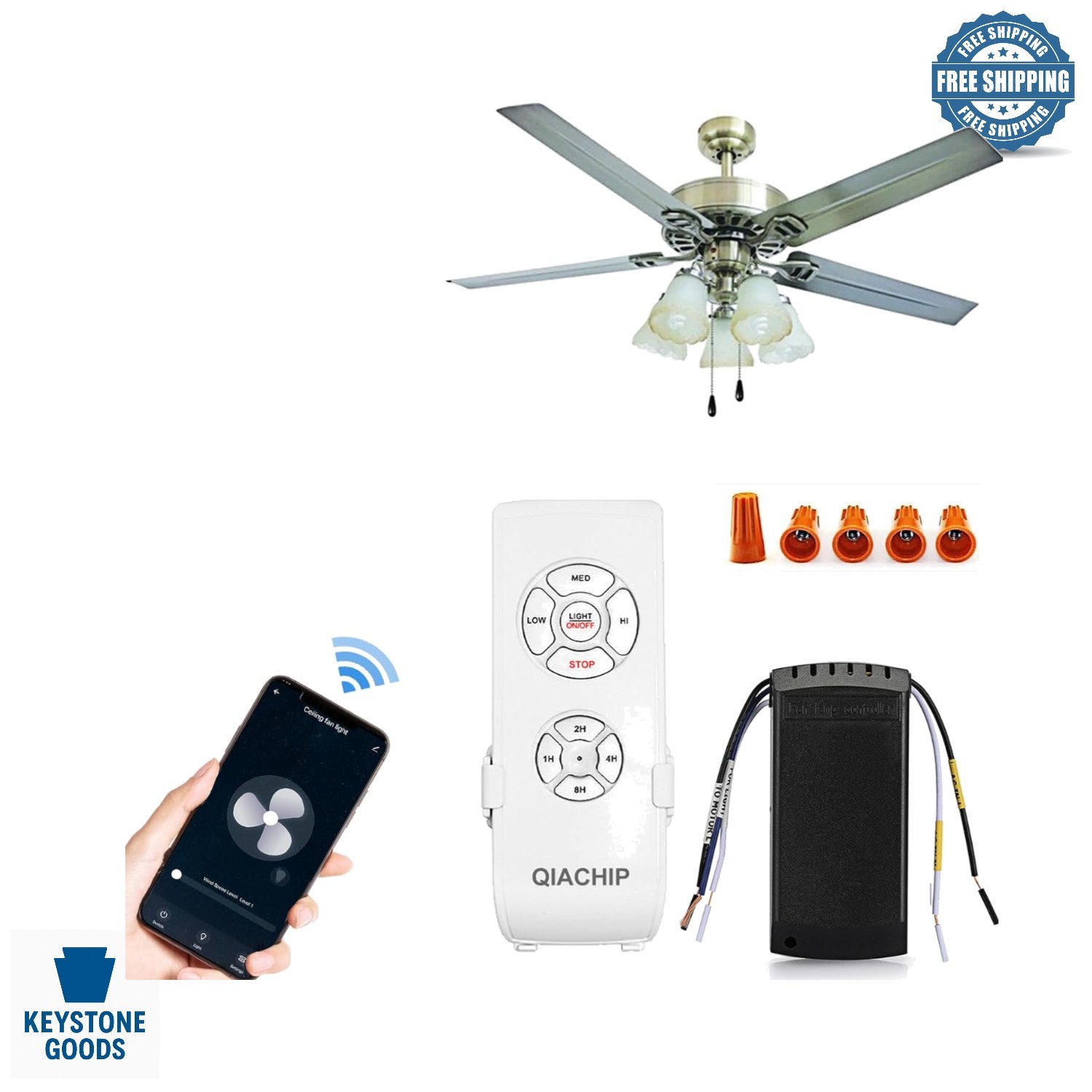 Universal WiFi Ceiling Fan Light Remote Control Kit for Alexa & Google gallery