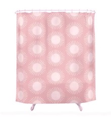 SOCIETY6 Pink Soleil Sun Pattern Designer Shower Curtain 69″ x 72″ NEW