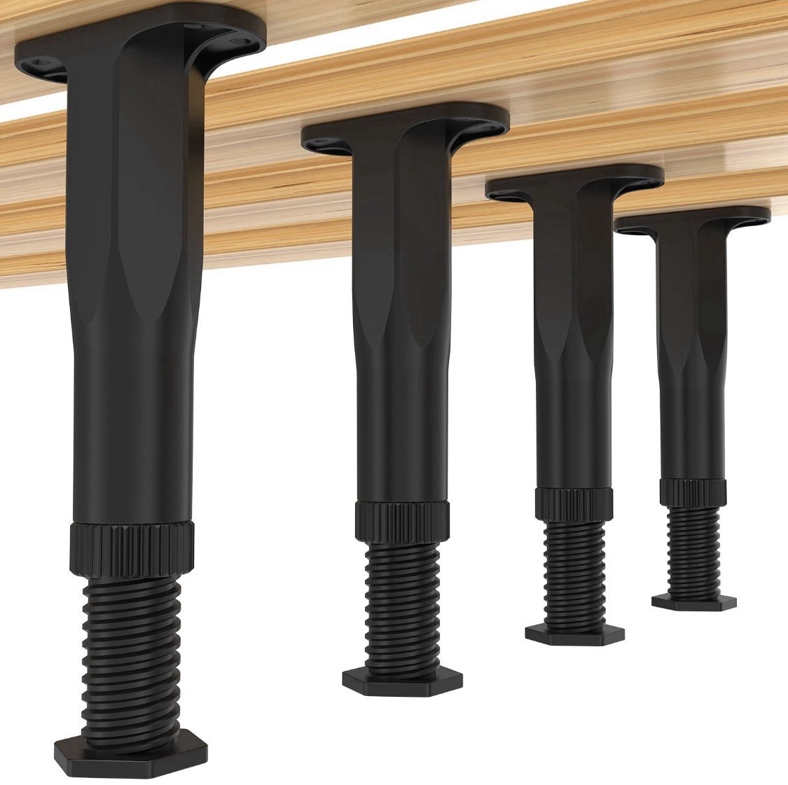 4 Pack Adjustable Support Leg Replacement for Bed Frame Wood Slats gallery