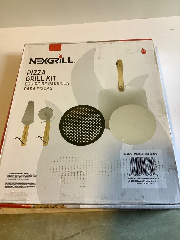 Nexgrill Pizza Grilling Cutting Kit Stone Peel Spatula 14" Cordierite 5-Piece gallery