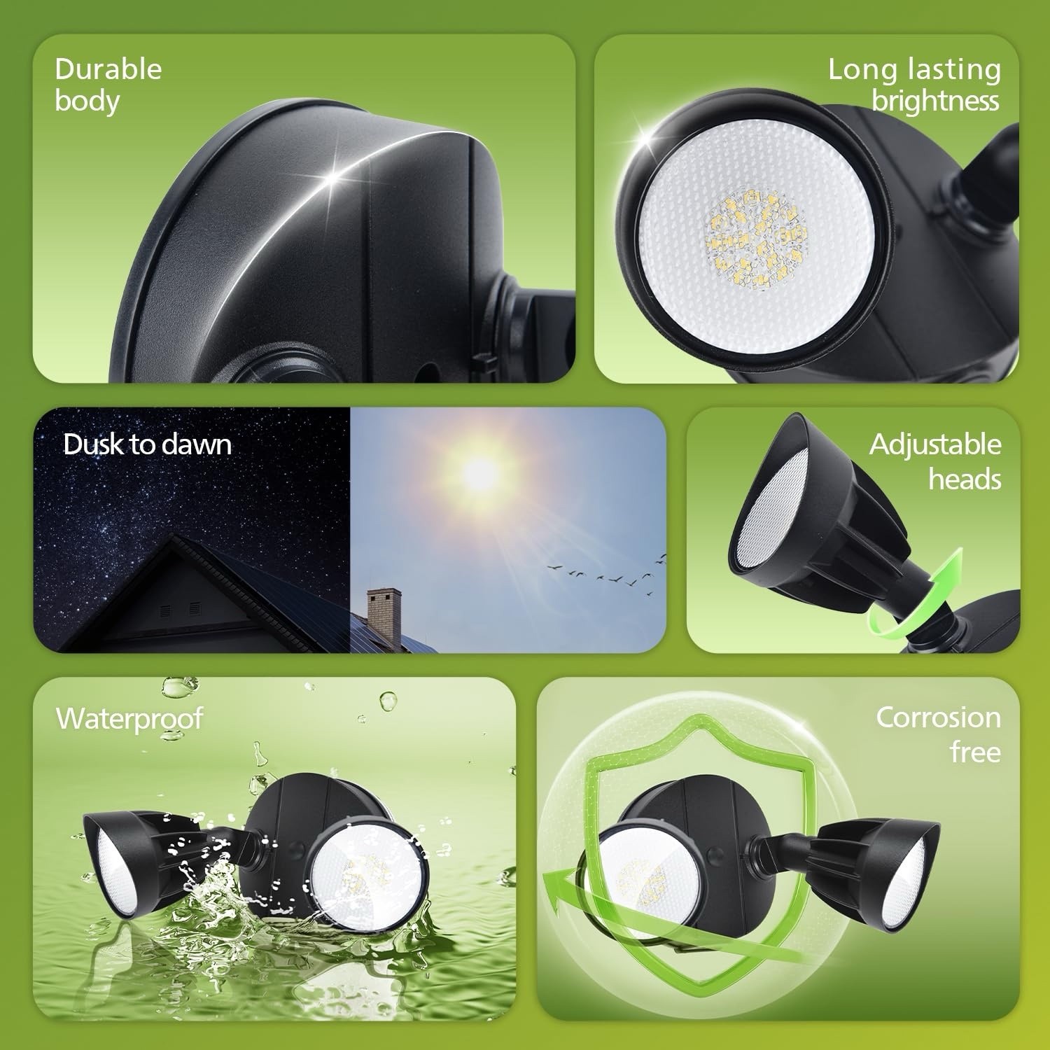 Dusk to Dawn 44W 4200LM LED Security Flood Lights Outdoor, 5000K (Daylight) gallery