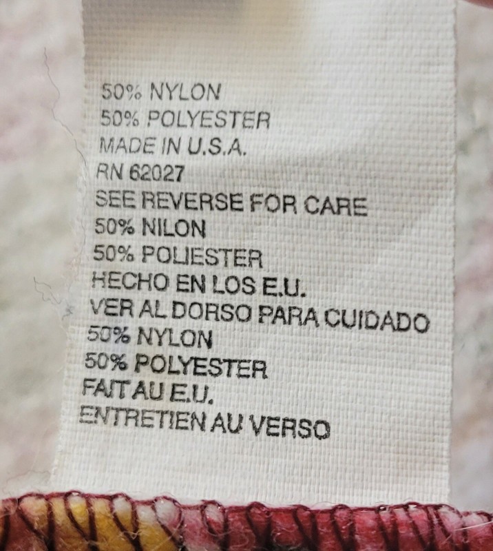 Vintage Florals Nylon Polyester Blanket With Satin Edge Trim 96" X 86" Read Desc gallery