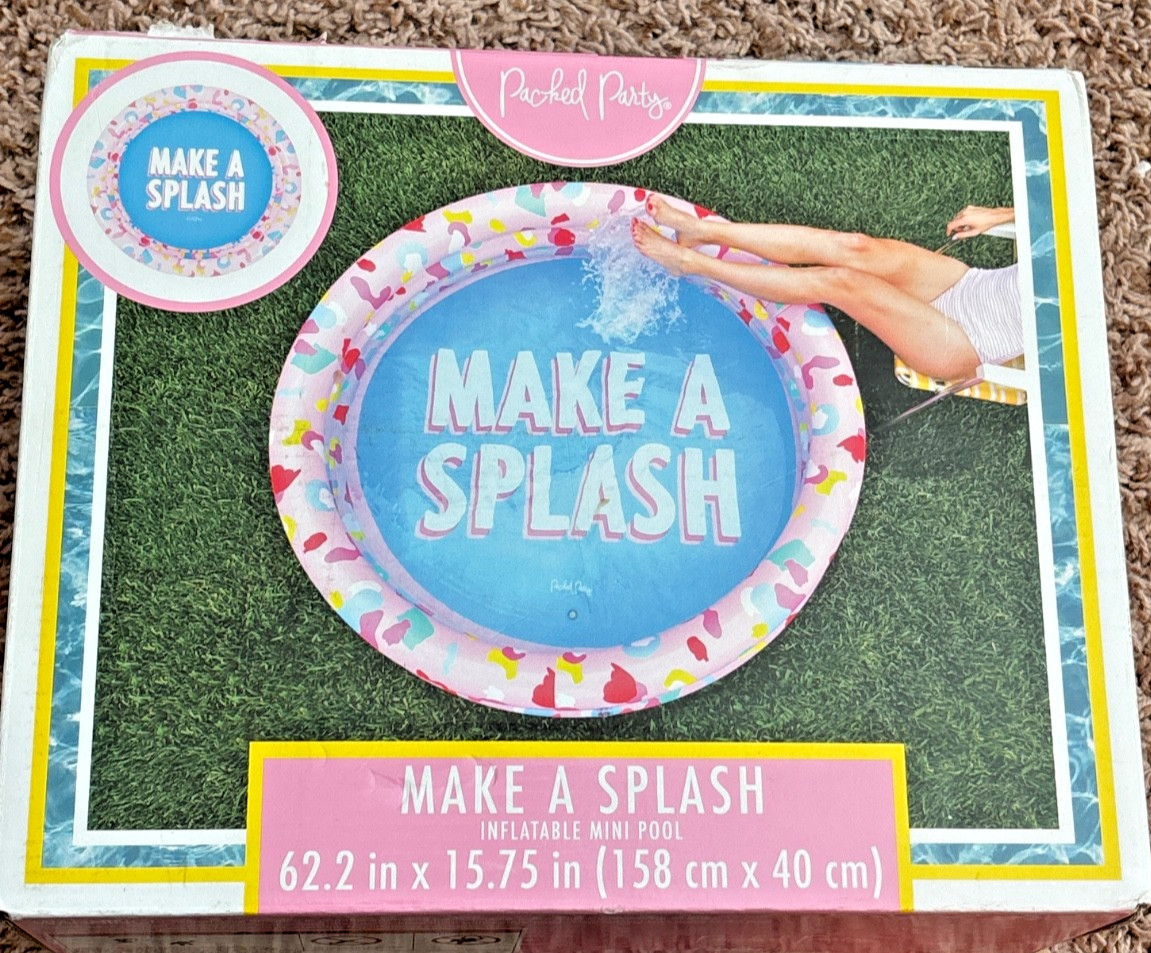 Packed Party Make A Splash, Inflatable Round Swimming Pool, 62.2x15.7 IN. gallery