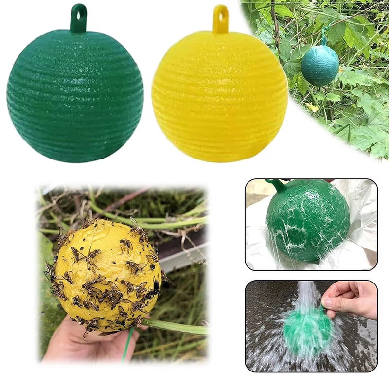 3-9PACK Insect Bug Fly Glue Hanging Ball Catcher Sticky Flies Trap In/Outdoor gallery