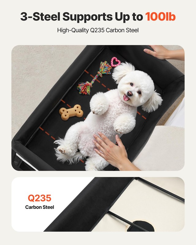 Vevor Bedside Lounge Pet Bed Foldable Bunk Dog Bed 600D Oxford Cloth And Dutch gallery