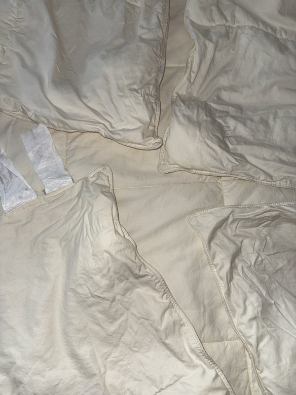 Pottery Barn Duvet Insert Full/Queen Size Ivory White 92” X 88” USA 100% Cotton gallery