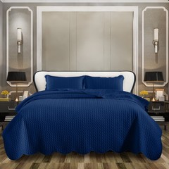 Soft Embossed Quilt Bedspread Reversible Lightweight Summer Quilted Bedding Sets
