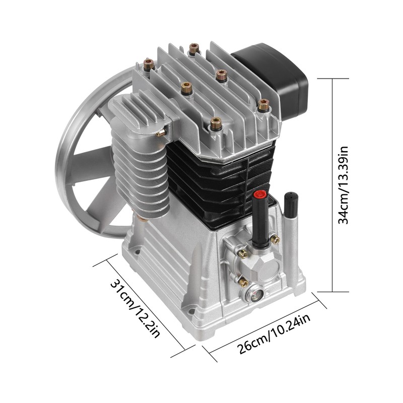 3HP Air Compressor Pump Head Single Stage Twin Cylinder Air Compressor Pump Head gallery