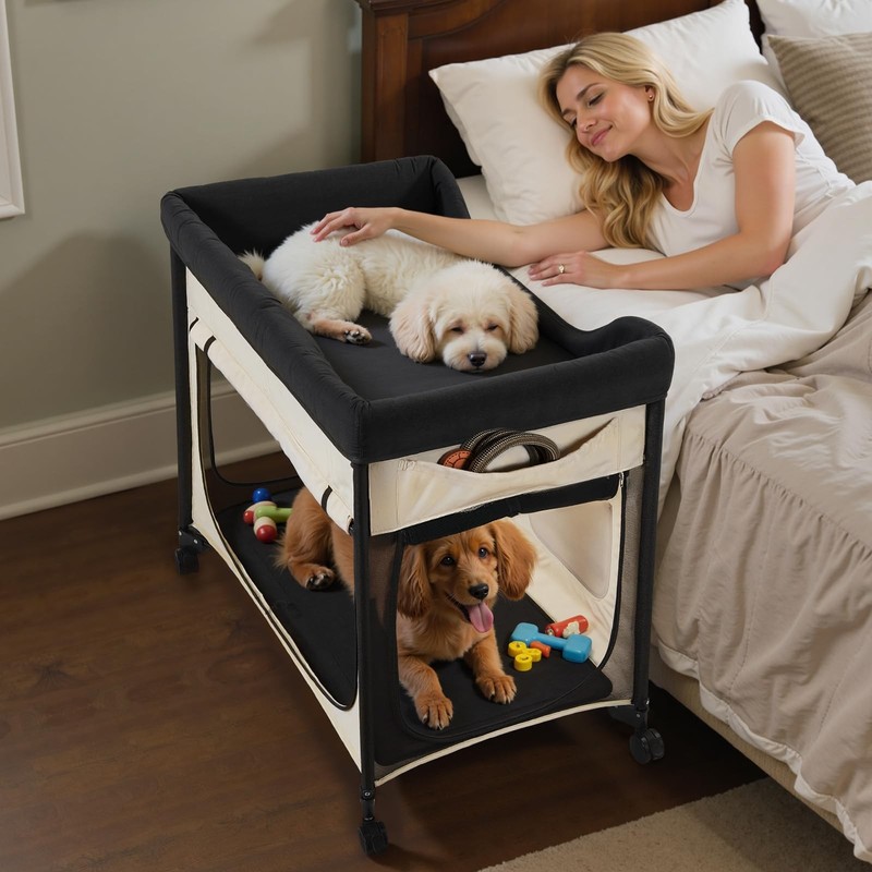 Vevor Bedside Lounge Pet Bed Foldable Bunk Dog Bed 600D Oxford Cloth And Dutch gallery