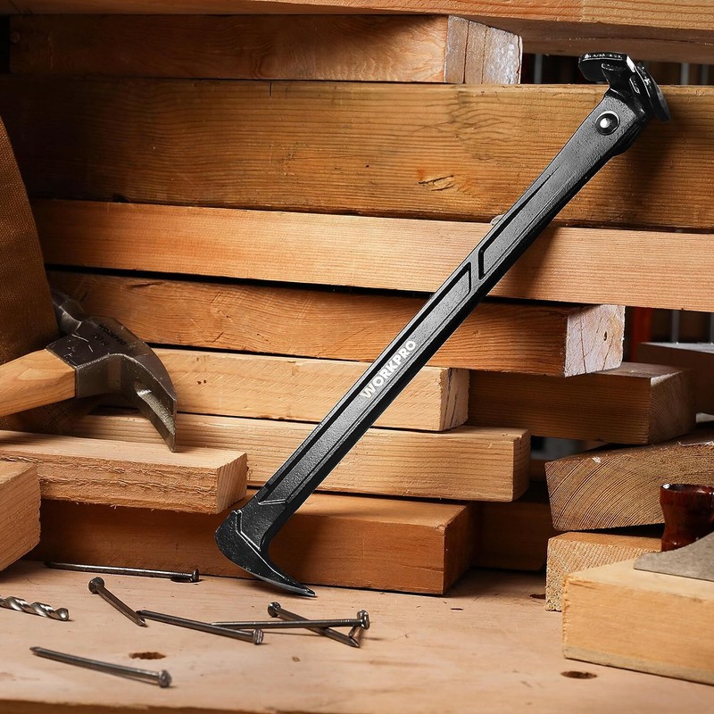 WORKPRO 13" Nail Puller, Cats Paw Pry Bar with Cats Paw and Rocking Nail Puller gallery