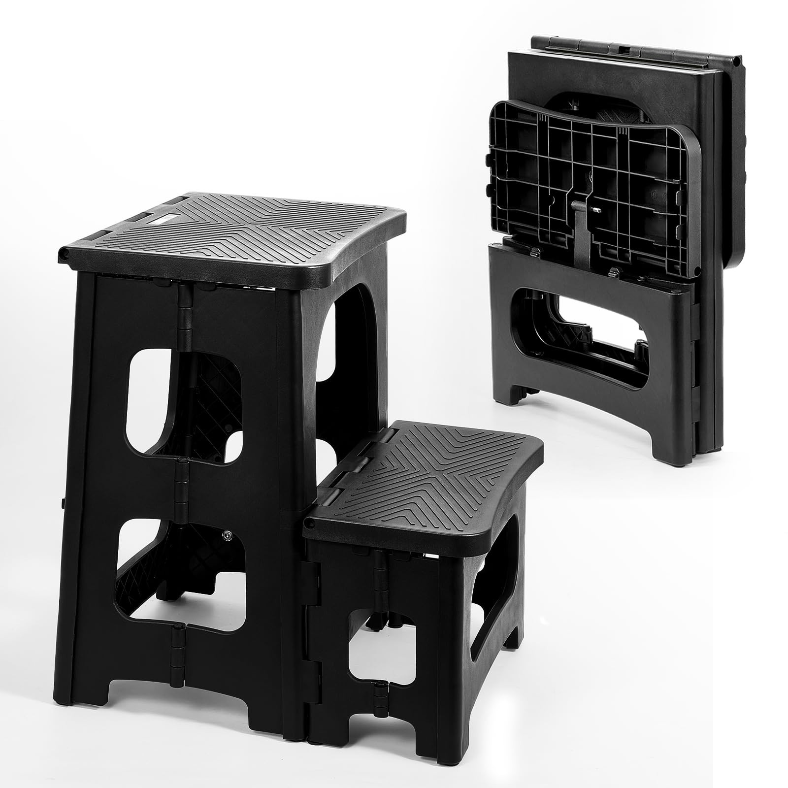 Ligebul 2-Step Stool Foldable Plastic Steps Stool Folding Step Ladder Two Step gallery