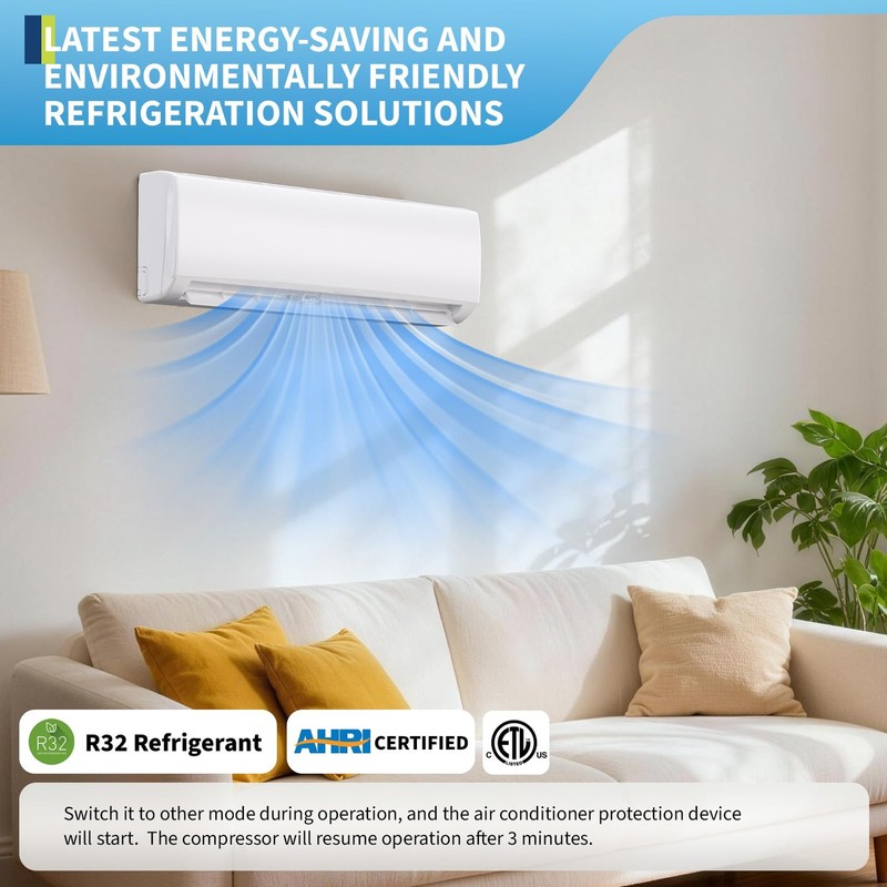 24000 BTU Wifi Mini Split Air Conditioner & Heat Pump 21 SEER2 1500 Sq.Ft 230V gallery