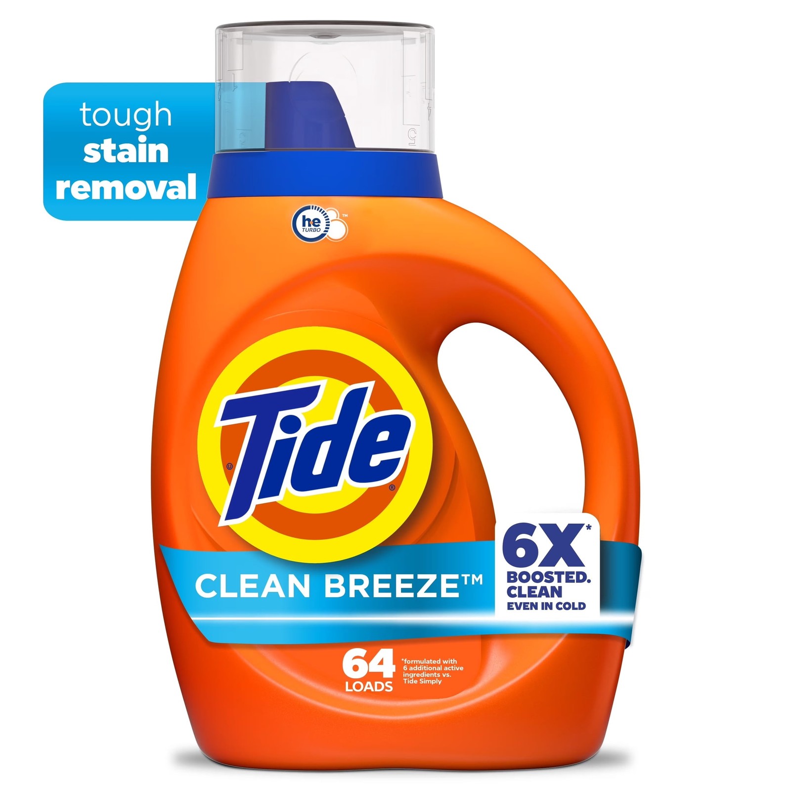 Tide Laundry Detergent Liquid, Clean Breeze Scent, 64 Loads, 80 fl oz gallery