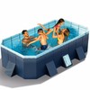 SLLINGLUO Foldable Swimming Pool 116 x 65 x 22 in Dark Blue Non Inflatable Famil gallery