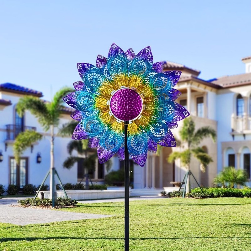 Large Wind Spinner Sculpture Windmill Kinetic Yard Art Patio Lawn Garden Decor gallery