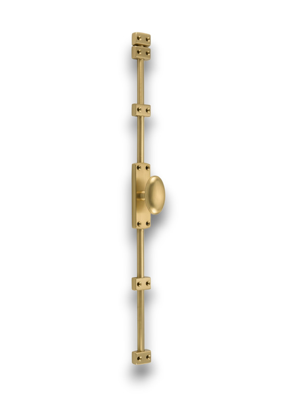 Solid Brass Egg Knob Cremone Bolt 1200 Series CB-1200-75 Satin Brass Hardware gallery