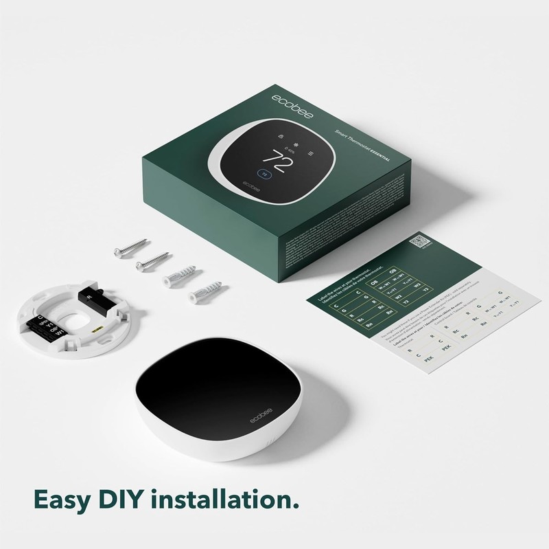 Ecobee Programable Smart Thermostat Essential WIFI, Alexa, Google - SHIPS FREE! gallery