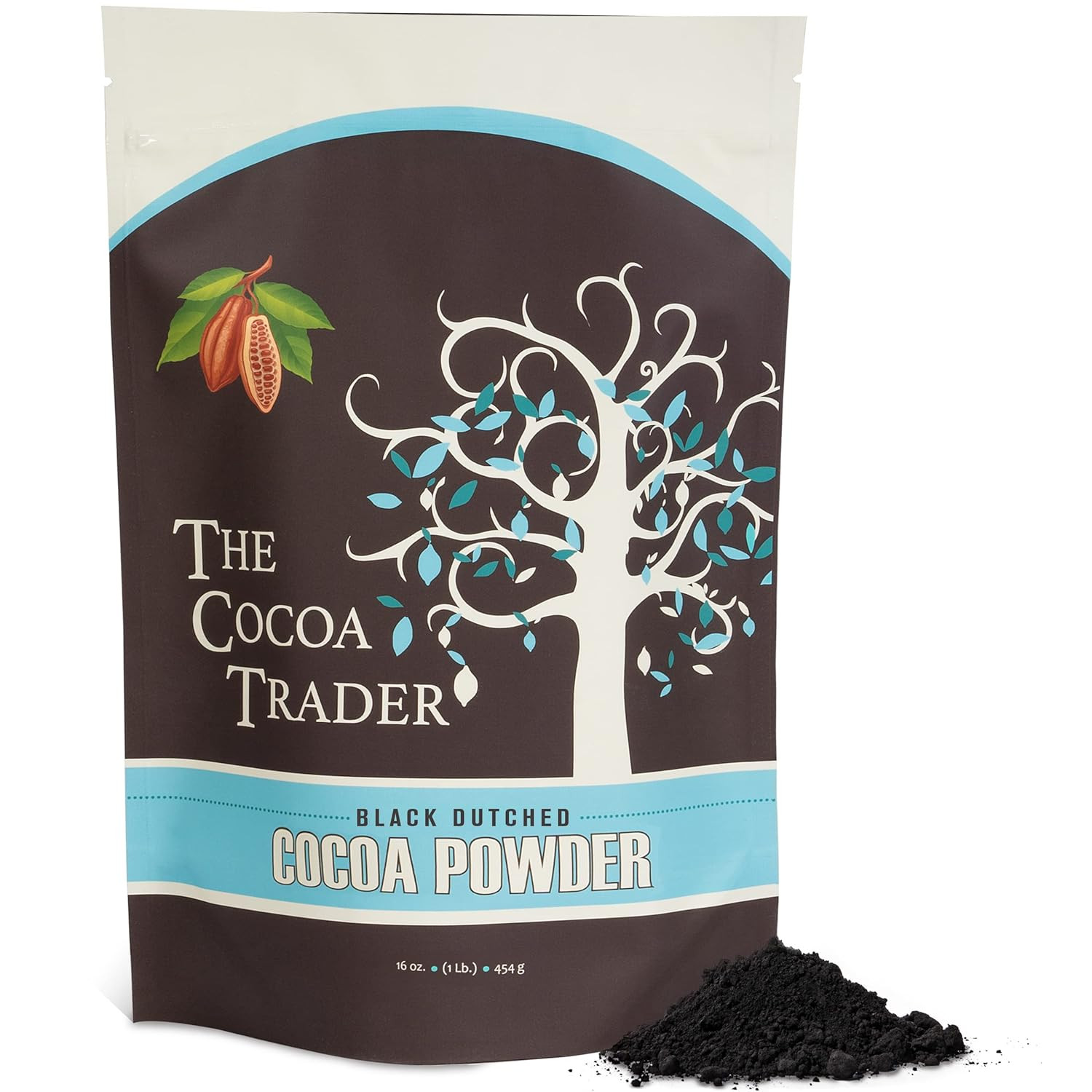 Black Cocoa Powder for Baking (1 lb) – Dutch Processed Dark Cocoa Powder, Alkali gallery