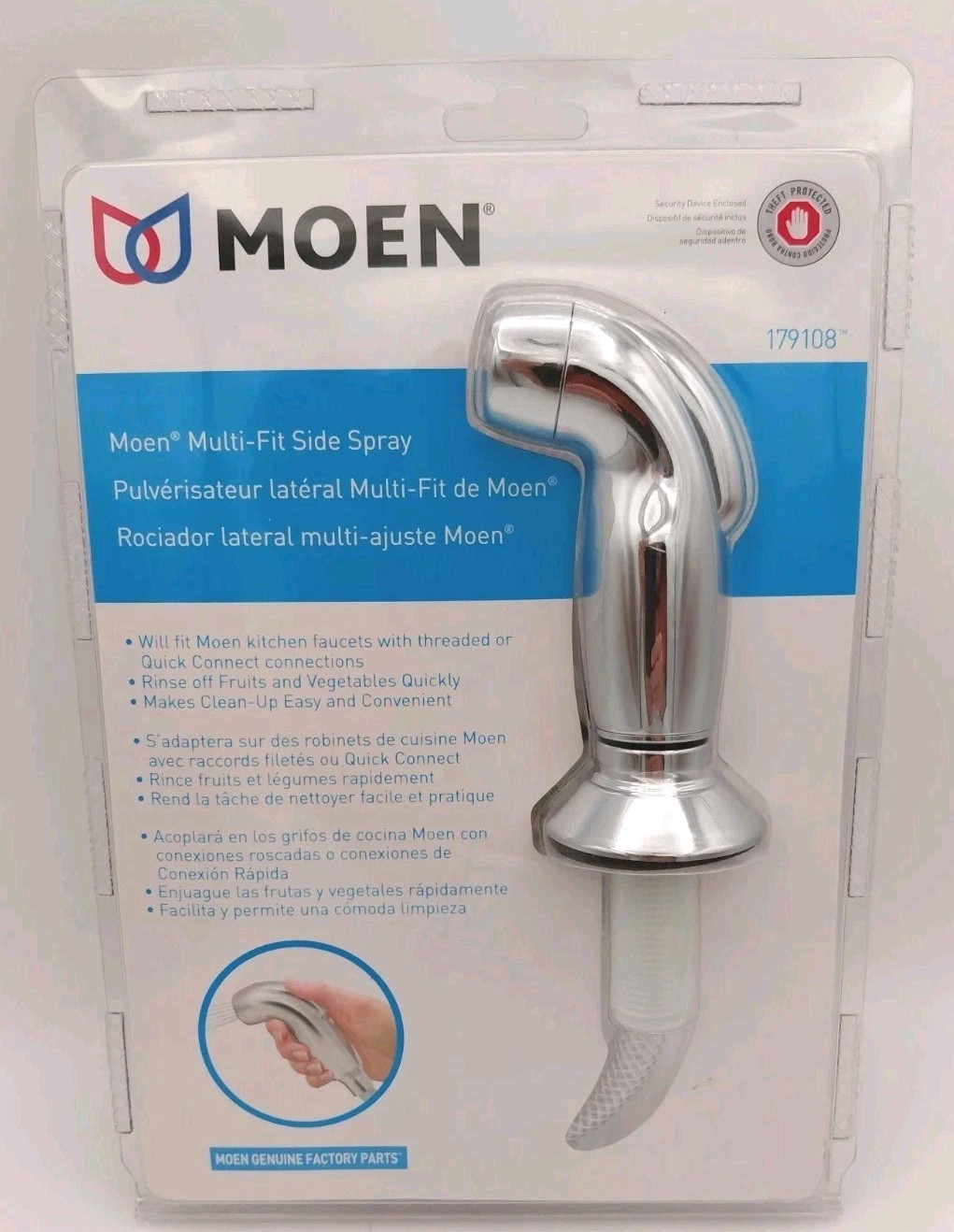 MOEN Universal Kitchen Faucet Side Spray Chrome 179108 New Fast Free Shipping gallery