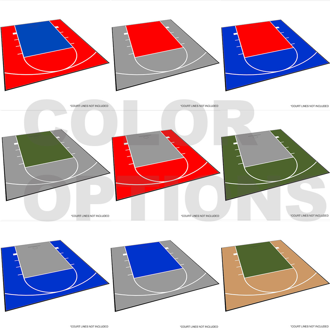 Outdoor Basketball Kit - Half Court Kit 20ft x 24ft 480 Tiles w/ Edges gallery