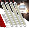 4Pcs 12V Interior LED Light Bar 120LED 2800LM Strip Lights 6000K ON/Off Switch gallery