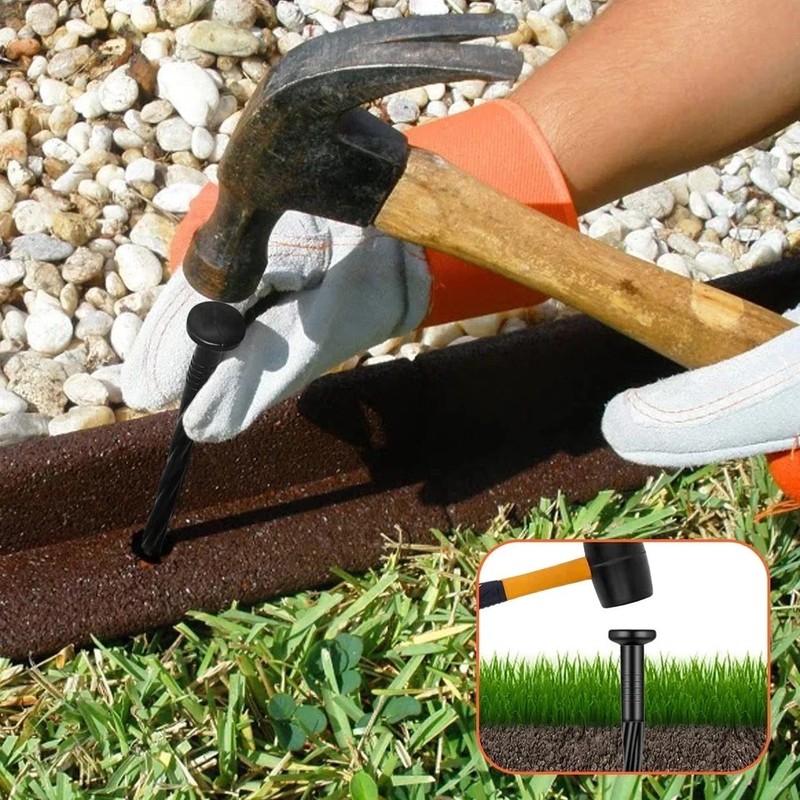 60 Count Plastic Landscape Edging Anchoring Stakes 8-Inch Garden Lawn Yard Lands gallery