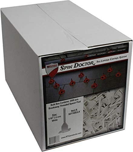 RTC Spin Doctor 1/16 inch Tile Leveling Spacer Posts - Pack of 2000pcs gallery