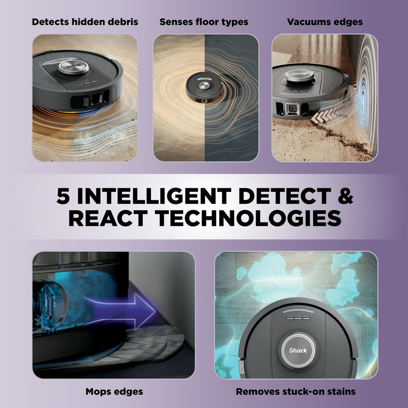 Shark PowerDetect Robot Vacuum Mop Self Empty LiDAR RV2820YE gallery