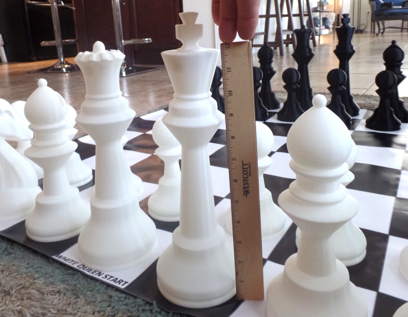 Giant 13 Inch High Chess Set Over 12 Inches Tall gallery