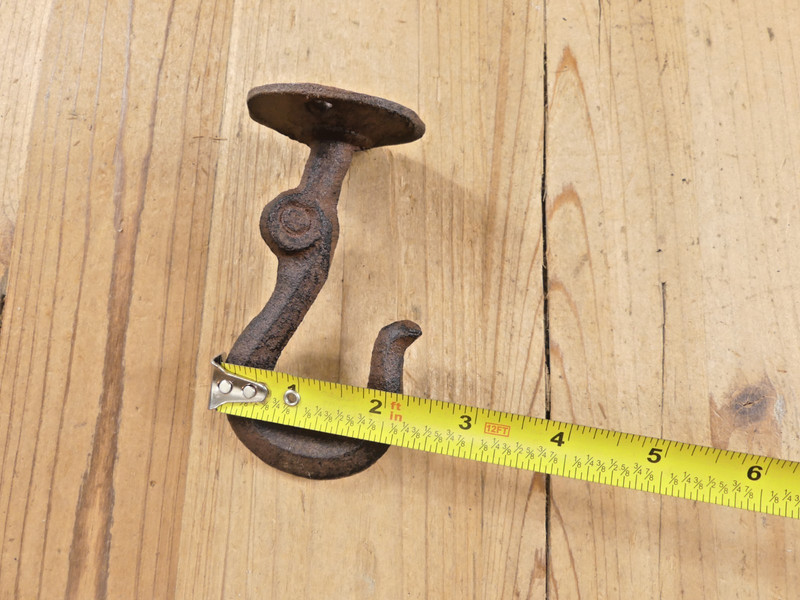 4 Ceiling Hooks Hanging Plant Hook Rustic Cast Iron 4 1/2" Coat Tow Chain Hanger gallery