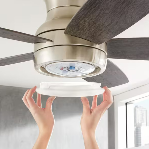 HDC Ashby Park 52" Brushed Nickel Ceiling Fan LED Color Change Remote gallery