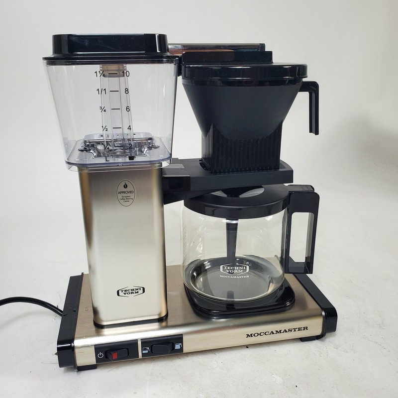 Technivorm MOCCAMASTER KBGV Coffee Maker Brushed Silver 53940 Chipped Plate gallery