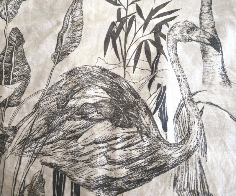 $299 CB2 Matthew Williamson Midnight Jungle Linen F/Q Size Duvet Cover Set EUC gallery