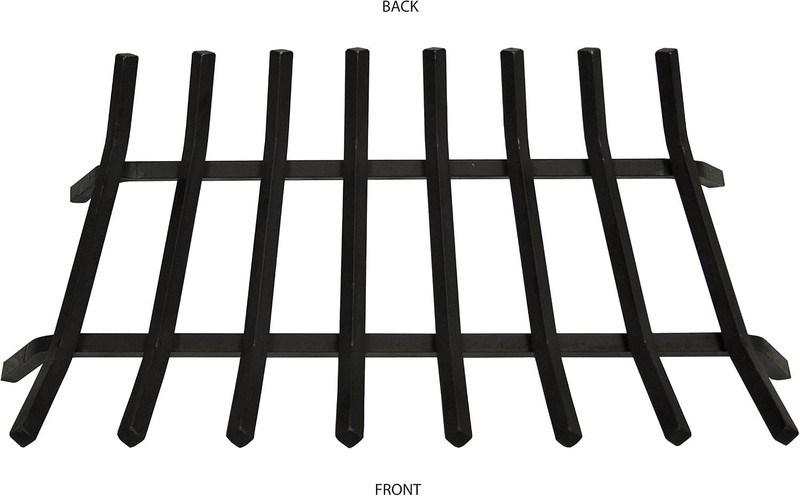 3/4" Solid Steel Fireplace Grates - Lifetime , Black, 33-Inch gallery