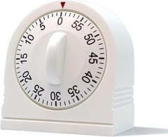 60 Minute Wind Up Timer, Visual Mechanical Timer with Loud Alarm, Manual Countdo