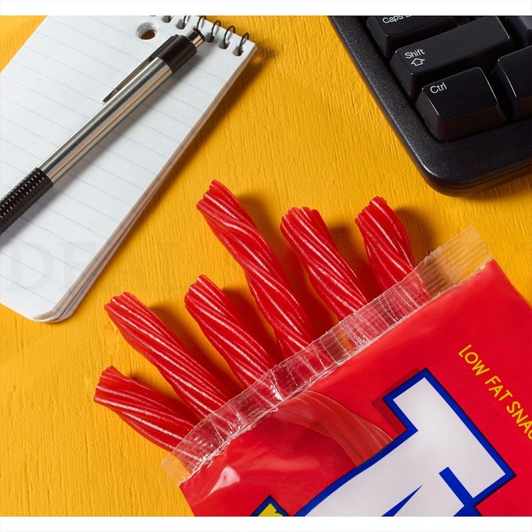 Twizzlers Pull 'n' Peel Cherry Flavored Licorice Candy 28oz Lot of 4 Bags gallery