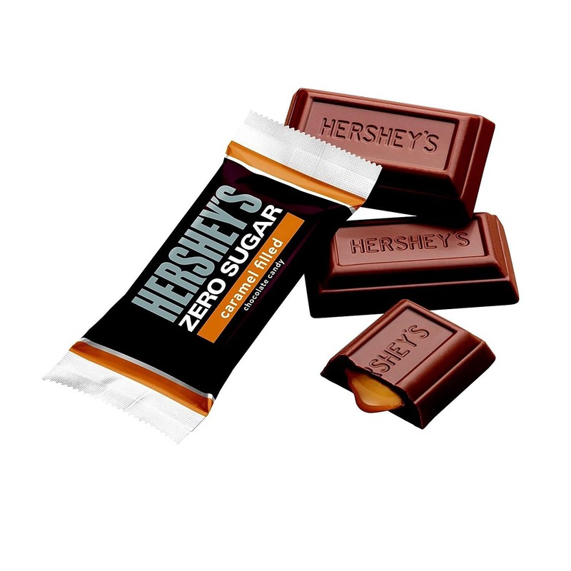 HERSHEY'S Chocolate CARAMEL ZERO SUGAR Miniature Bars, PICK YOUR BAG SIZE NOW!!! gallery