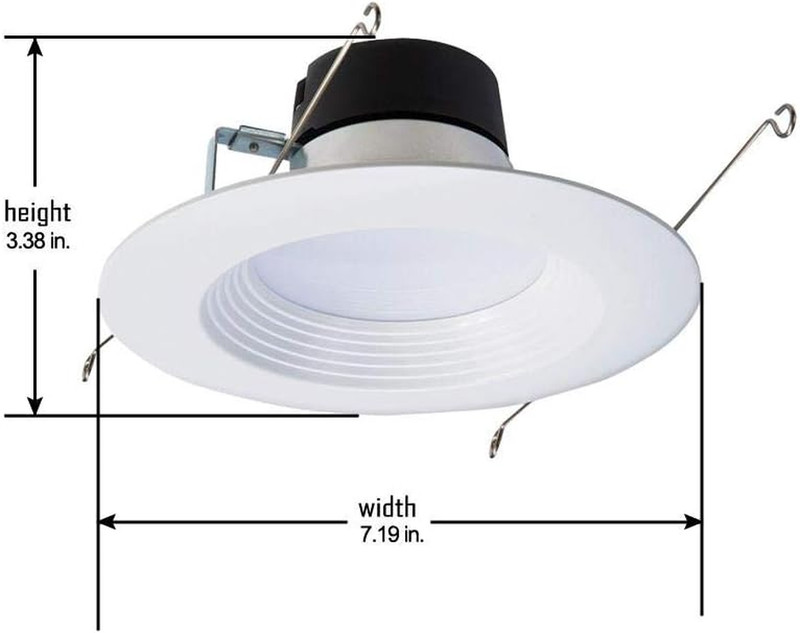 LT56 Integrated LED Recessed Ceiling Light Retrofit Trim, 3000K, White, 5 In. an gallery