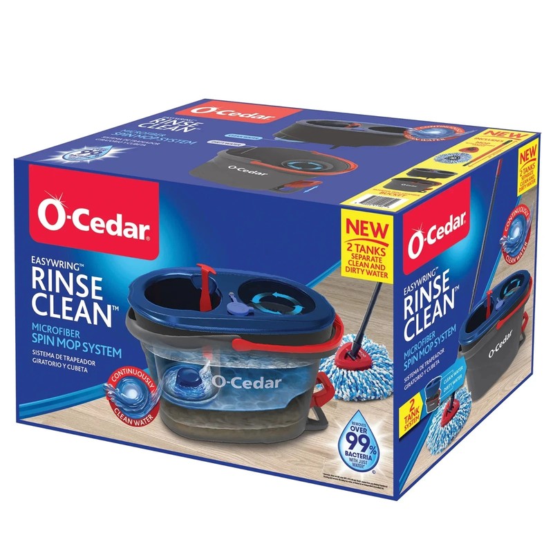 O-Cedar RinseClean Clean Water Spin Mop and Bucket System Clean with Clean Water gallery