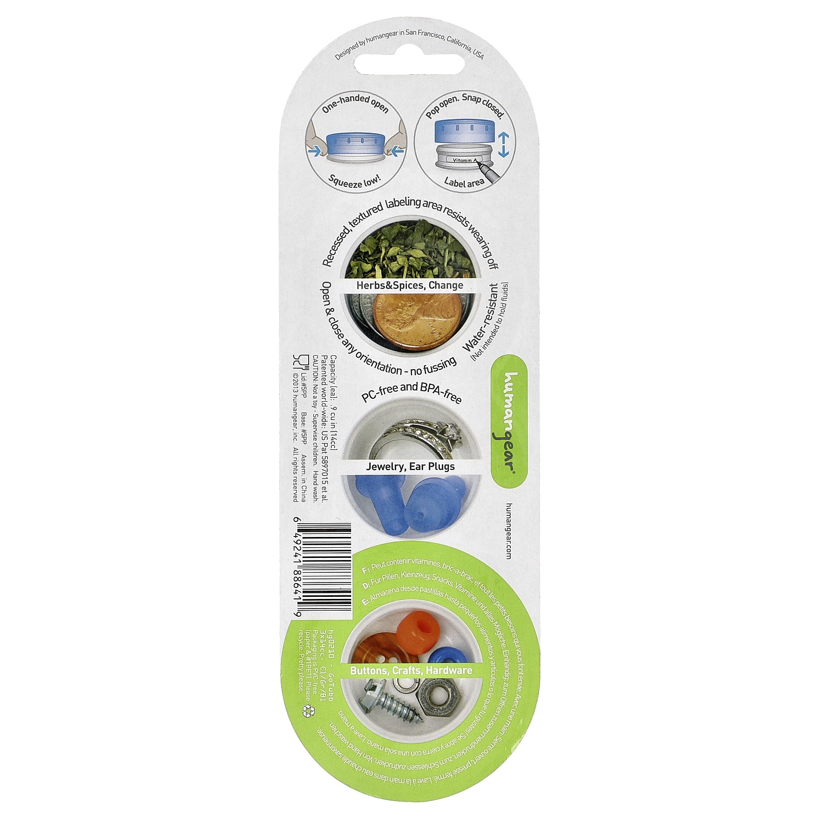 GoTubb® Containers, Clear, Green, Blue, 3 Pack gallery