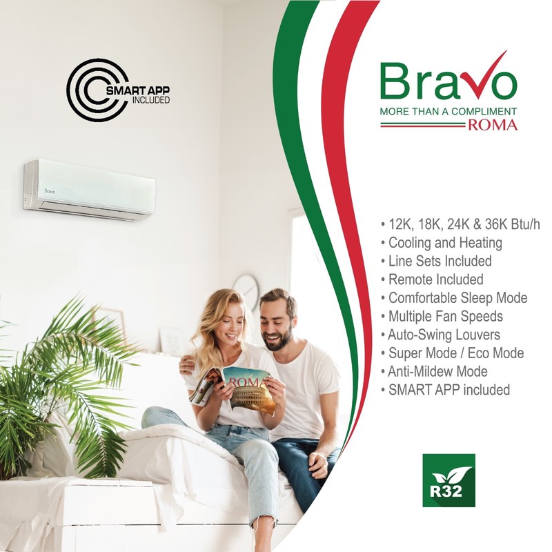 18000 BTU 17 SEER BRAVO Mini Split Heat Pump Air Conditioner 230V gallery