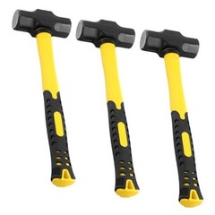 3 PCS 2lbs Sledge Hammers with Shock Absorption Handles – Solid Steel Heads