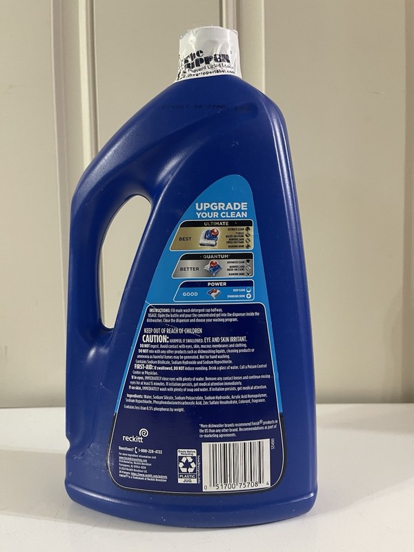 Finish Dishwasher Detergent Gel Liquid, Lemon Scent, 75oz gallery