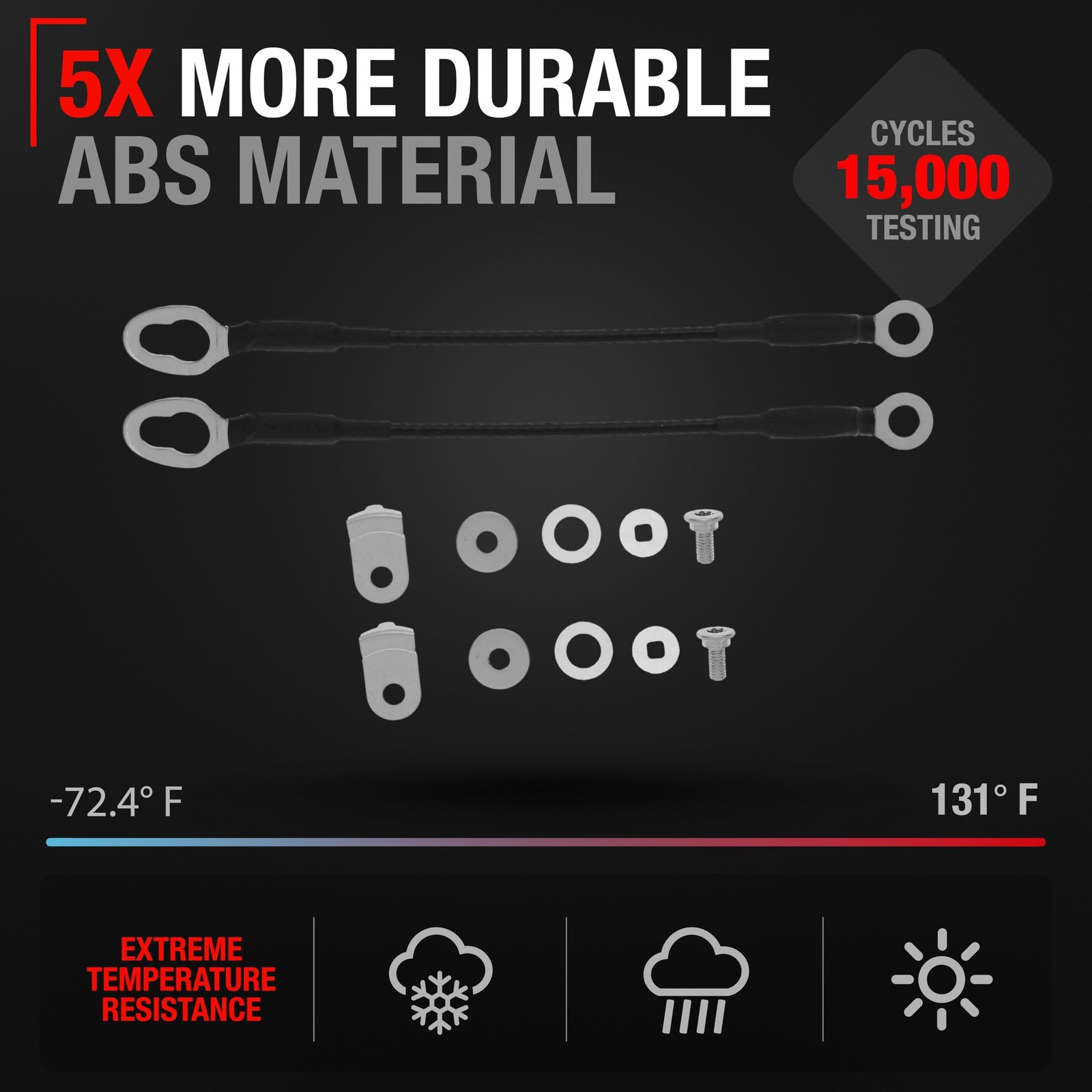 Tailgate Cable Replacement Set, Rear Left & Right Side , Compatible with 2005... gallery
