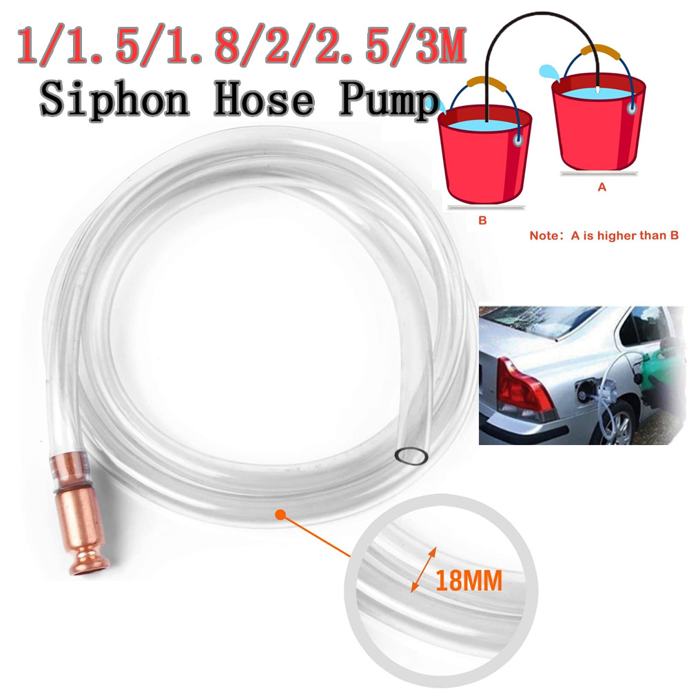 1pcs Self Priming Jiggler Transfer Fuel Water Oil Paint Copper Siphon Hose Pump gallery