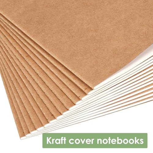 48 Pack Lined Notebooks, A5 Journals Bulk, 8.3x5.5 Notebook Kraft Lined-48pack gallery