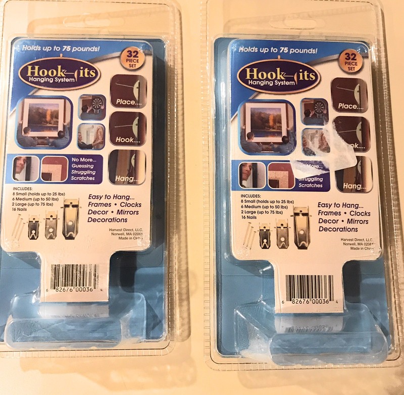 (2)-Hook-its Wall Hanging System 32 Piece Set Holds Up To 75 LBS As Seen On TV  gallery