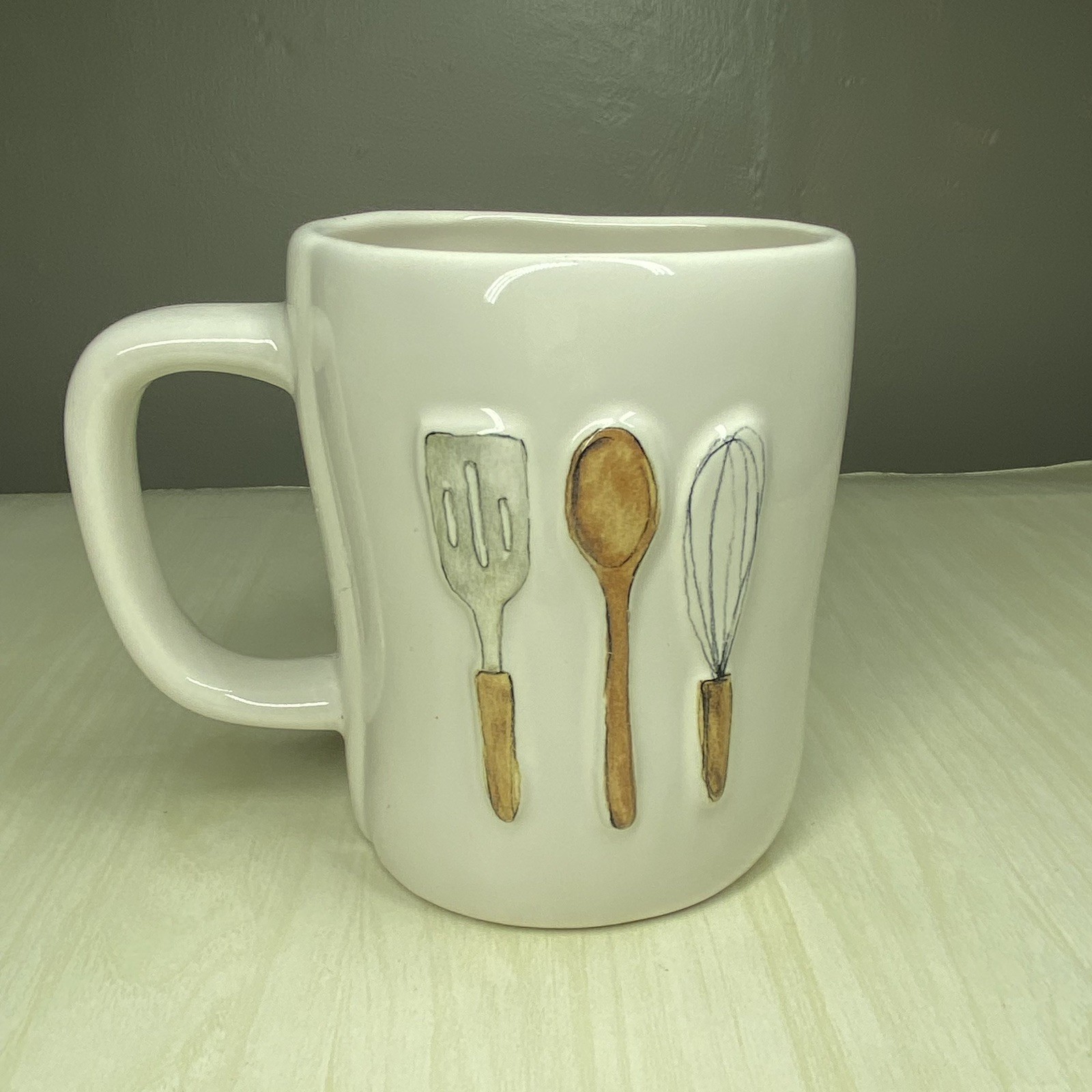Rae Dunn YES, CHEF Coffee Mug Double Sided 2025 Whisk White By Magenta gallery