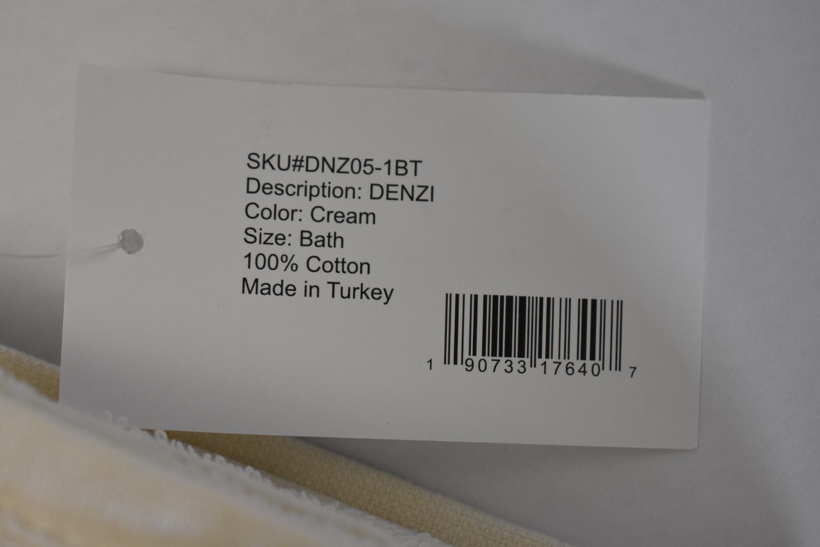 Linum Home Springtime Embellished Bath Towel 54" x 26" Cream Denzi Cotton gallery